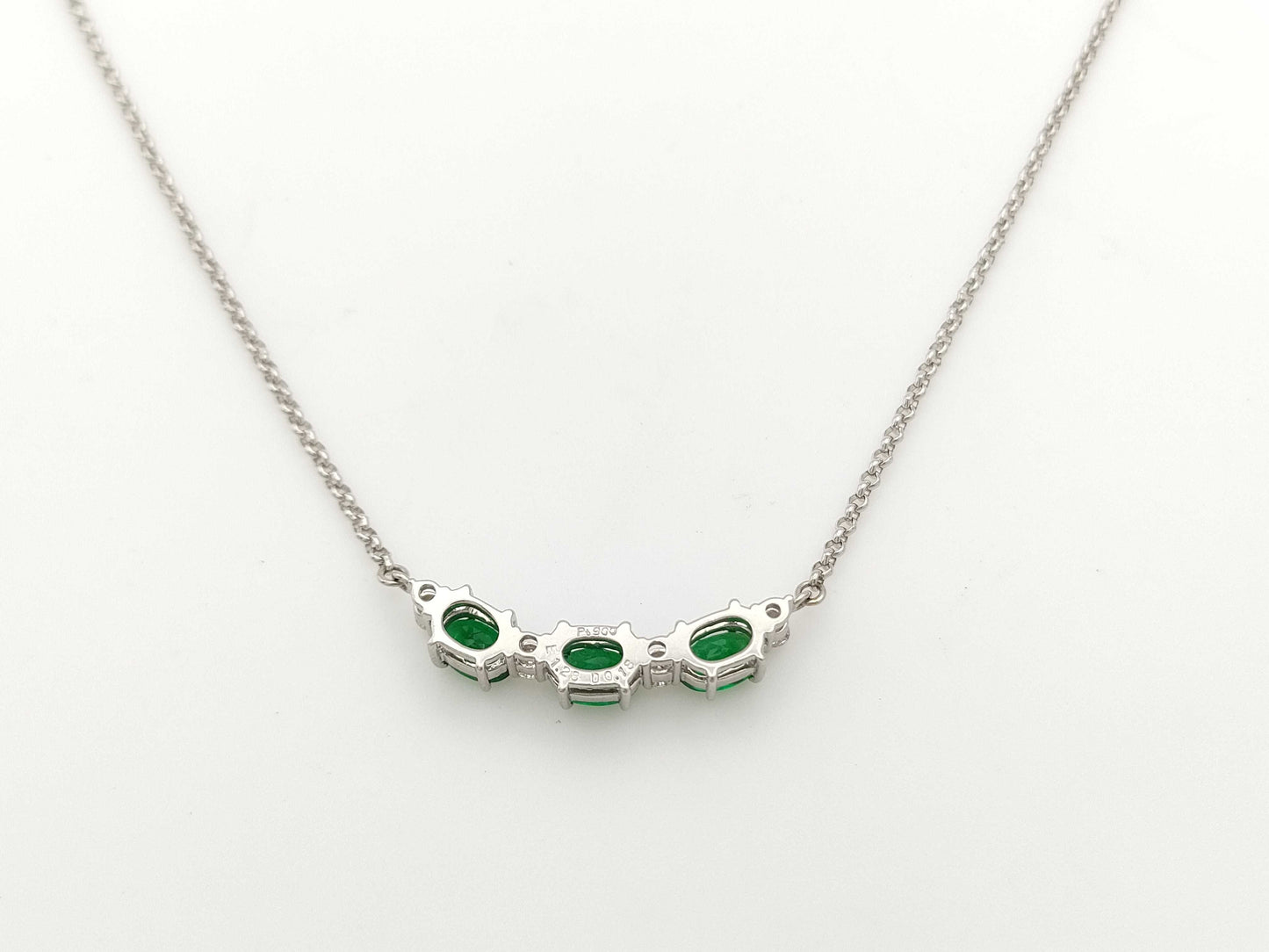 E1.28ct D0.18ct PT900/850 6.6g Necklace