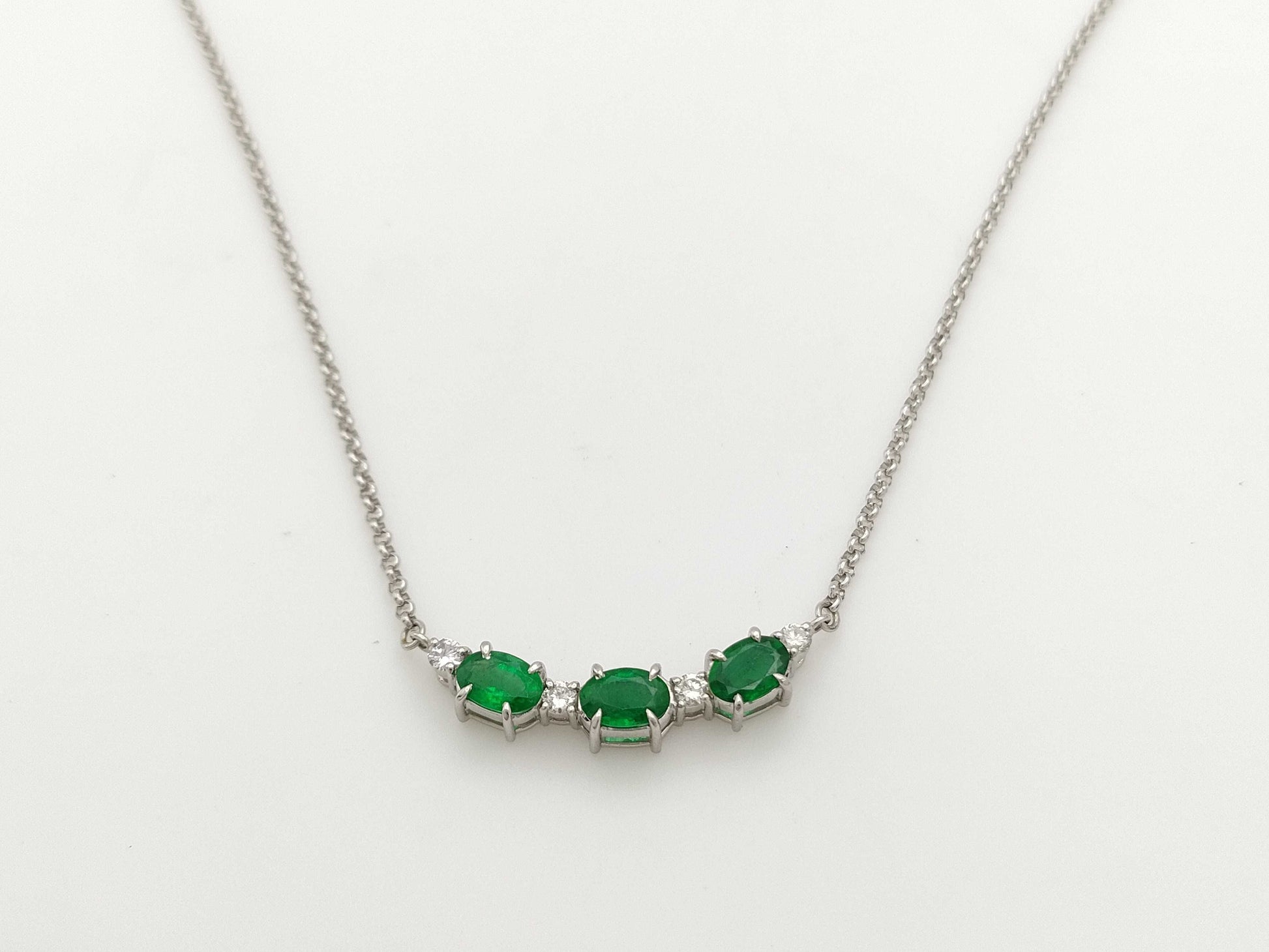E1.28ct D0.18ct PT900/850 6.6g Necklace