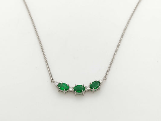 E1.28ct D0.18ct PT900/850 6.6g Necklace