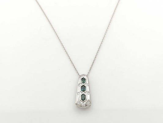 AX0.50ct D0.20ct PT900/850 7.3g Necklace