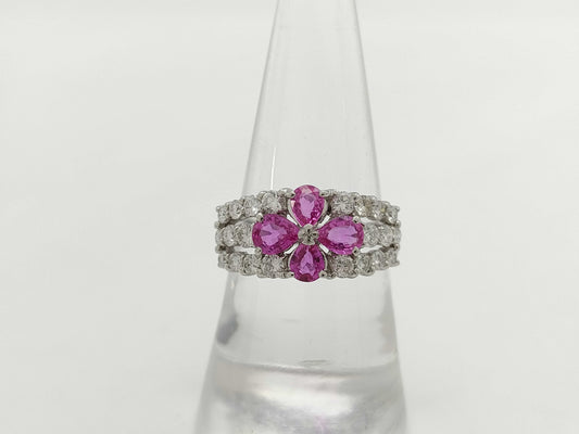 PS1.10ct D0.88ct PT900 6.3g Ring