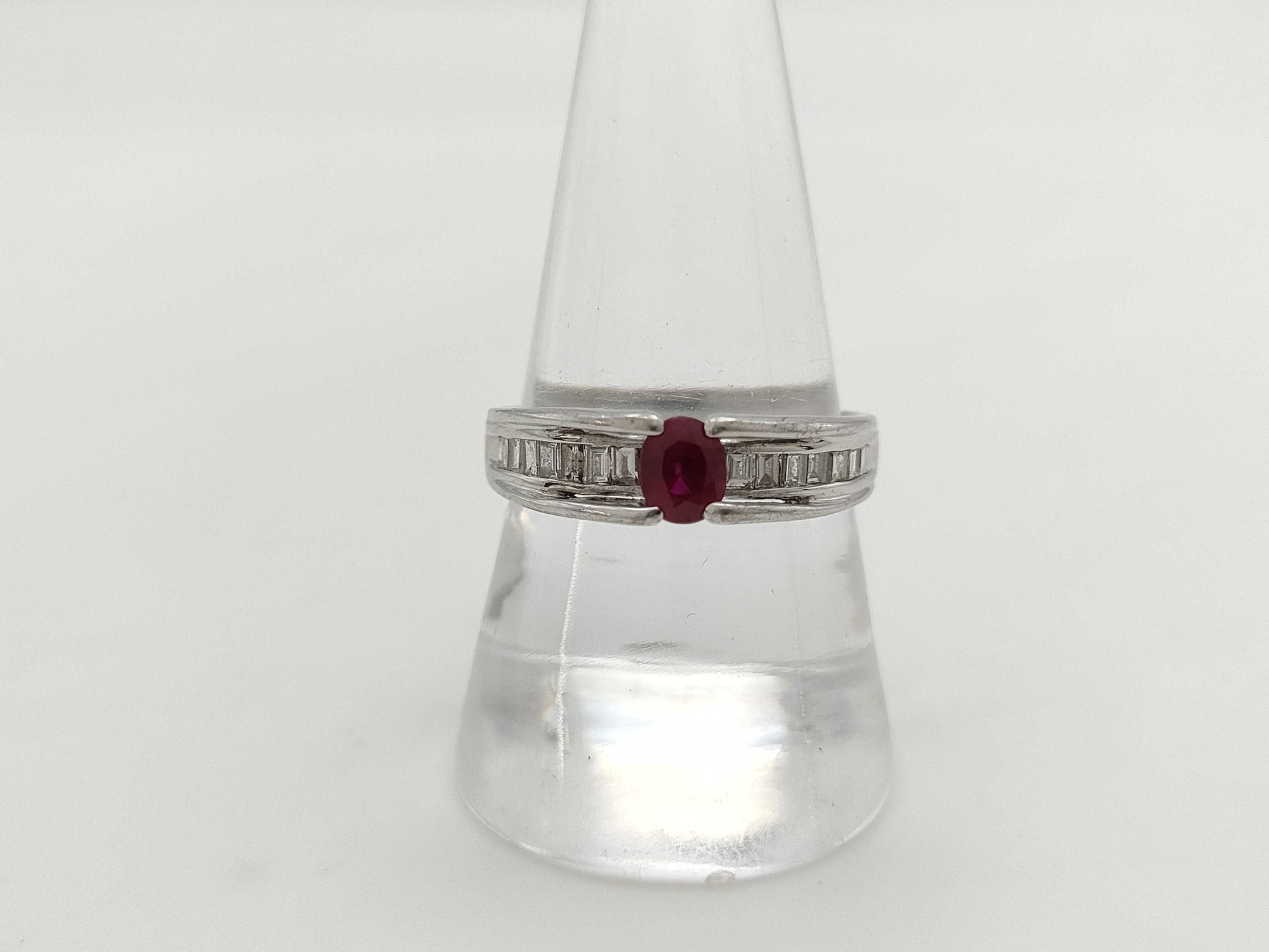 R0.54ct D0.30ct K18WG 4.7g Ring