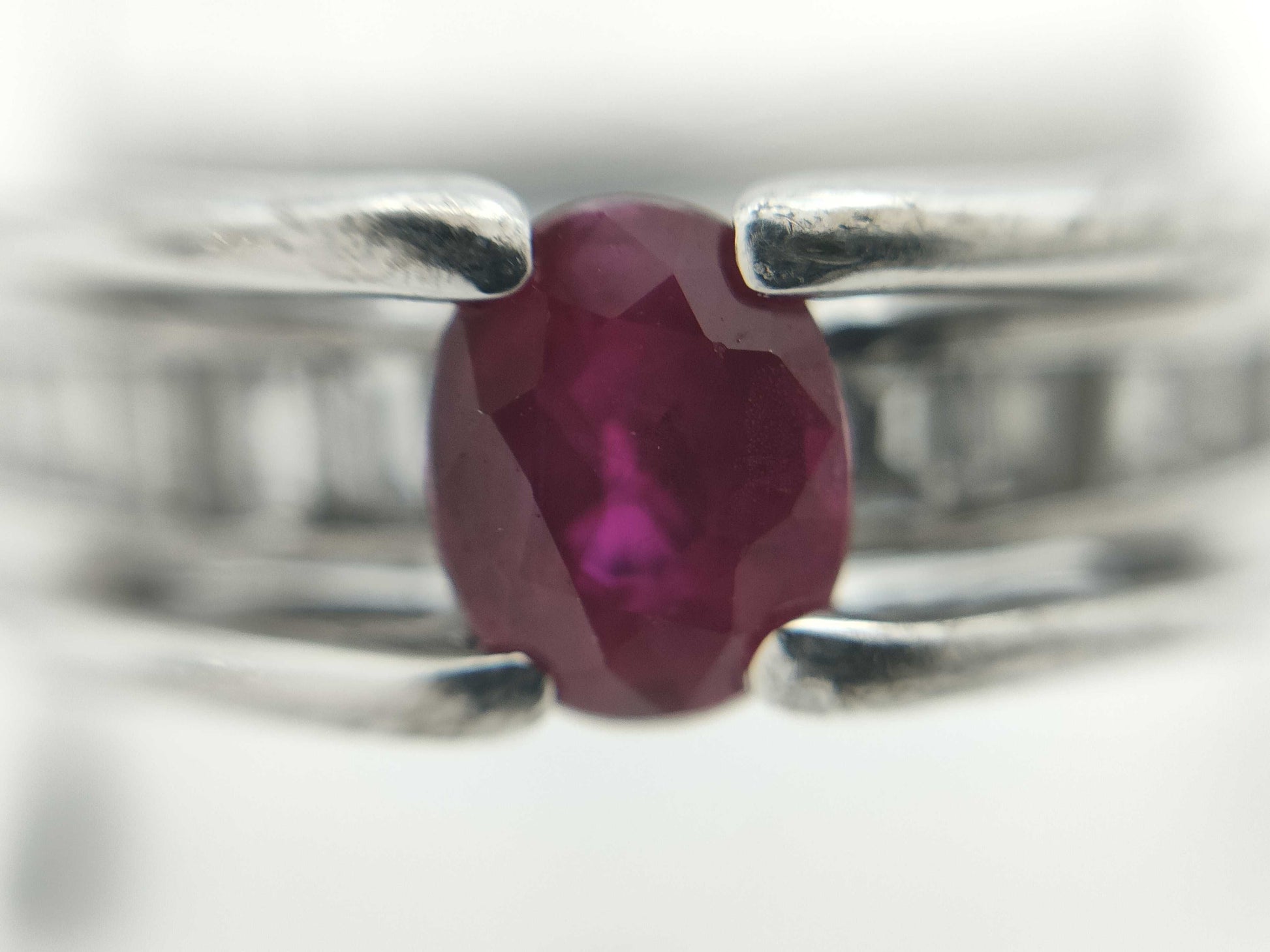 R0.54ct D0.30ct K18WG 4.7g Ring