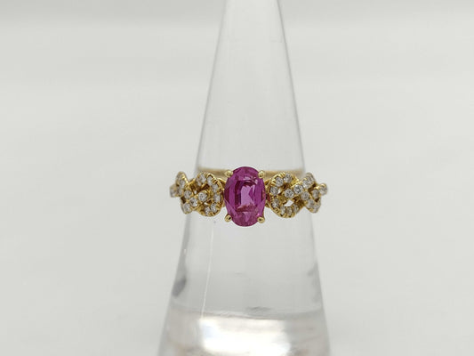 PS1.29ct D0.35ct K18 3.1g Ring