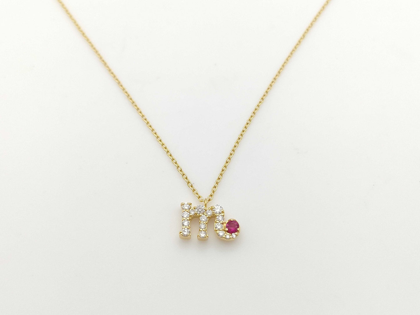R0.04ct D0.20ct K18 3.2g Necklace