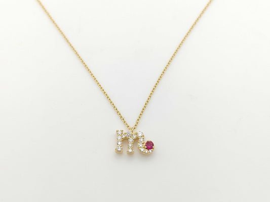 R0.04ct D0.20ct K18 3.2g Necklace