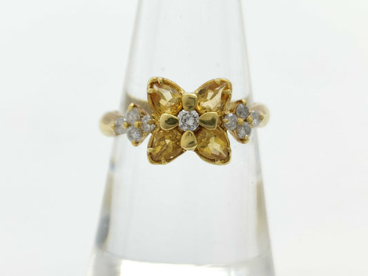 Citrine D0.26ct K18 3.1g Ring