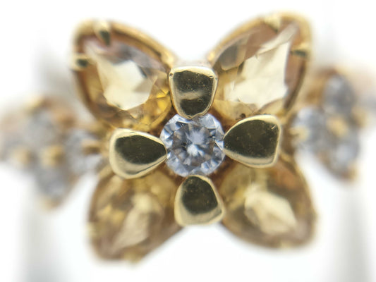 Citrine D0.26ct K18 3.1g Ring