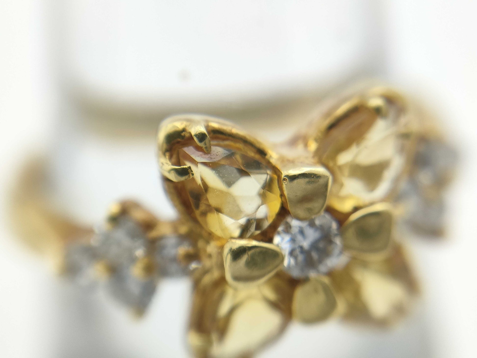 Citrine D0.26ct K18 3.1g Ring