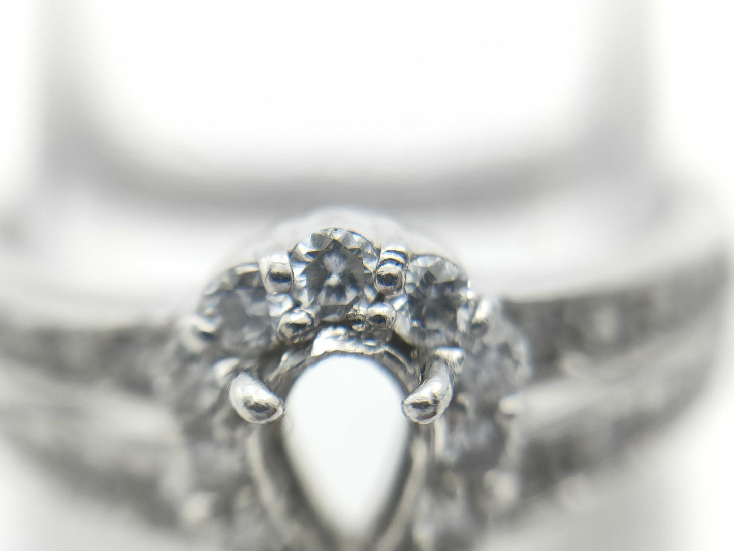 D0.26ct Empty Frame PT900 3.4g Ring