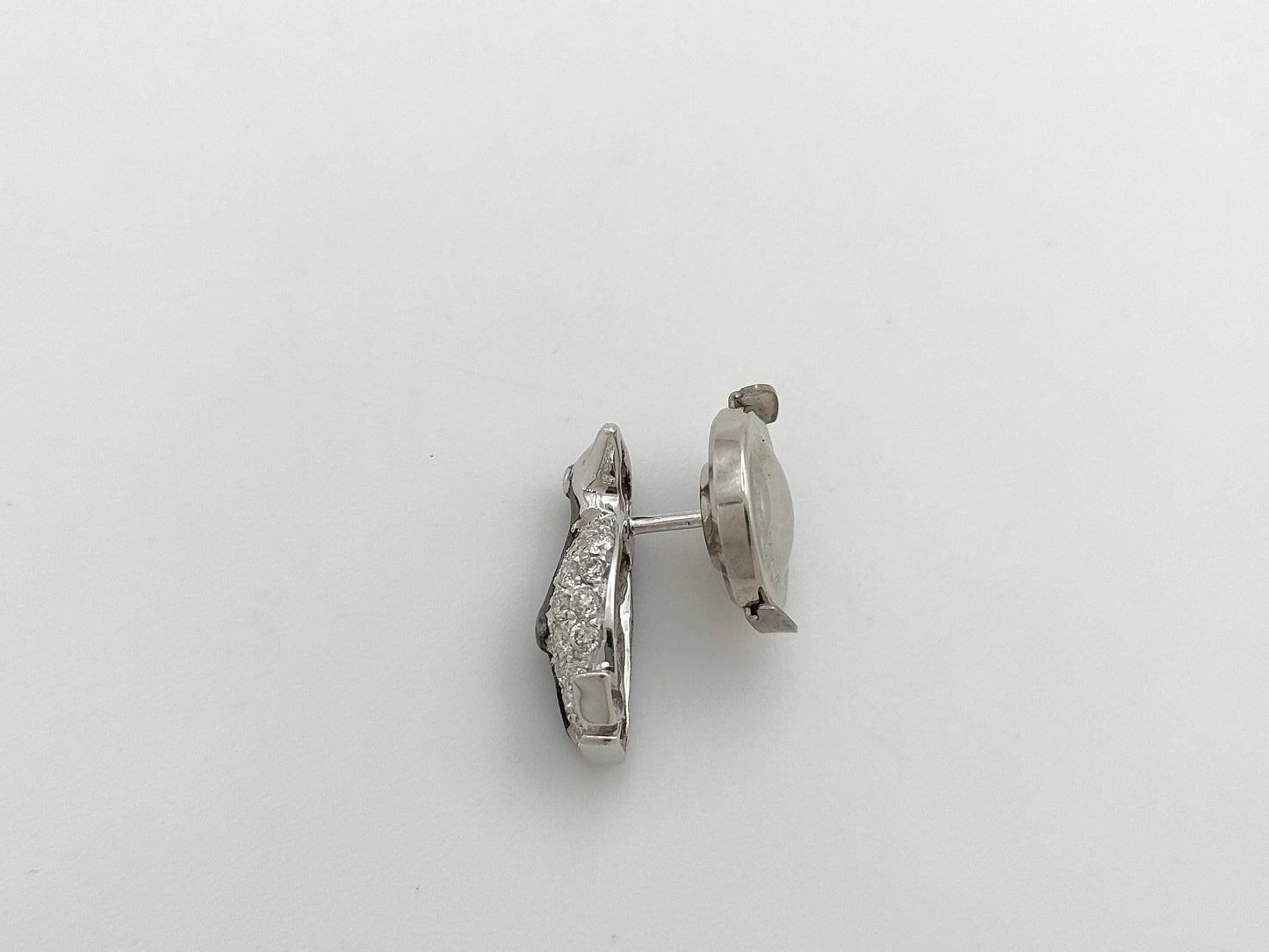 Penguin Motif R0.01ct D0.17ct K18WG 1.4g Brooch