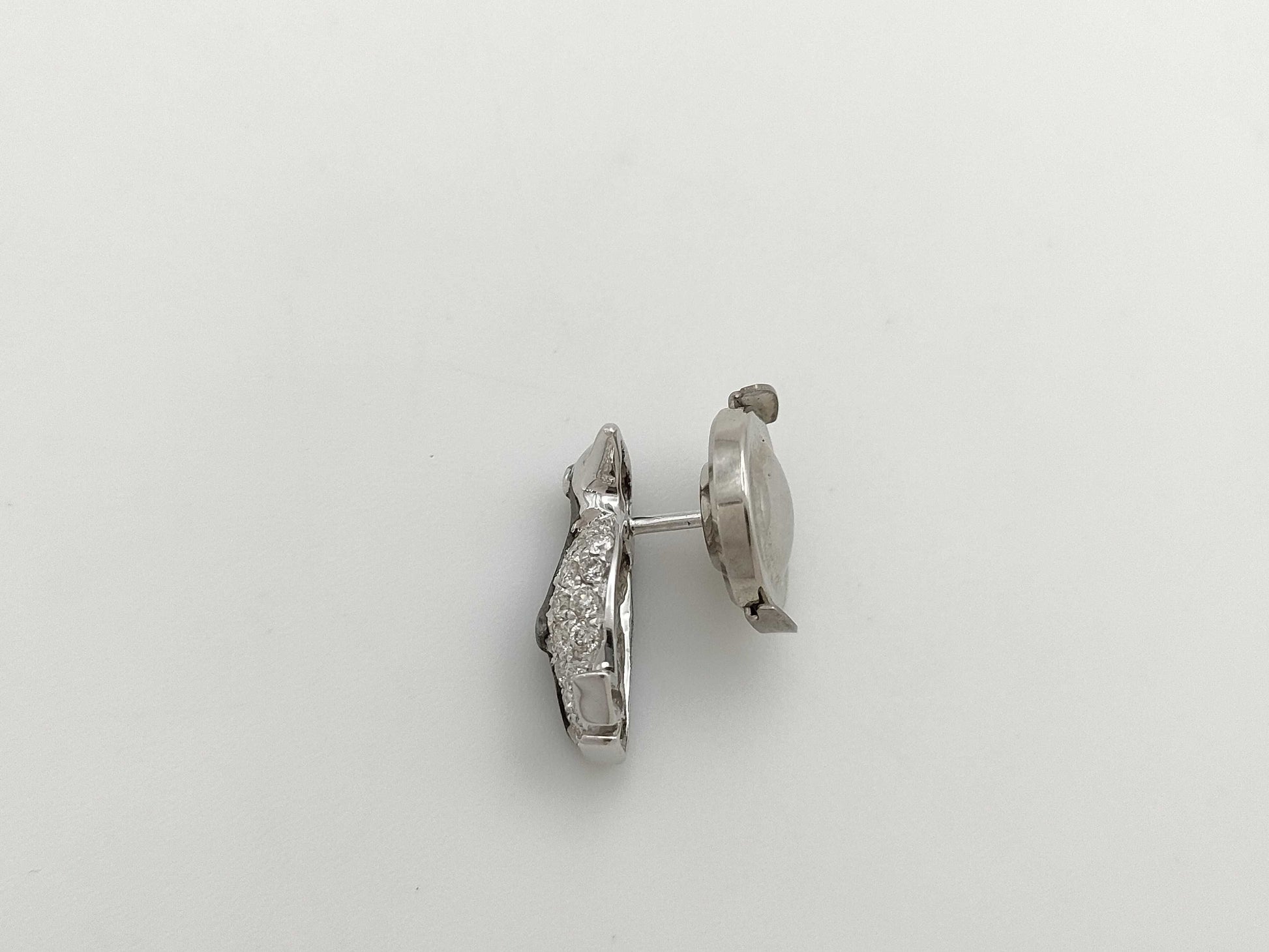 Penguin Motif R0.01ct D0.17ct K18WG 1.4g Brooch
