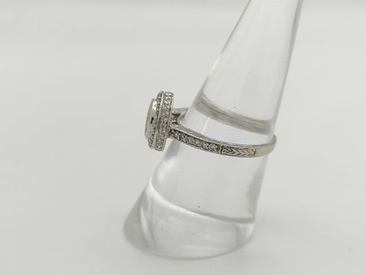D1.00ct K14WG 3.3g Ring