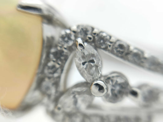 OP2.54ct D0.60ct PT900 7.8g Ring
