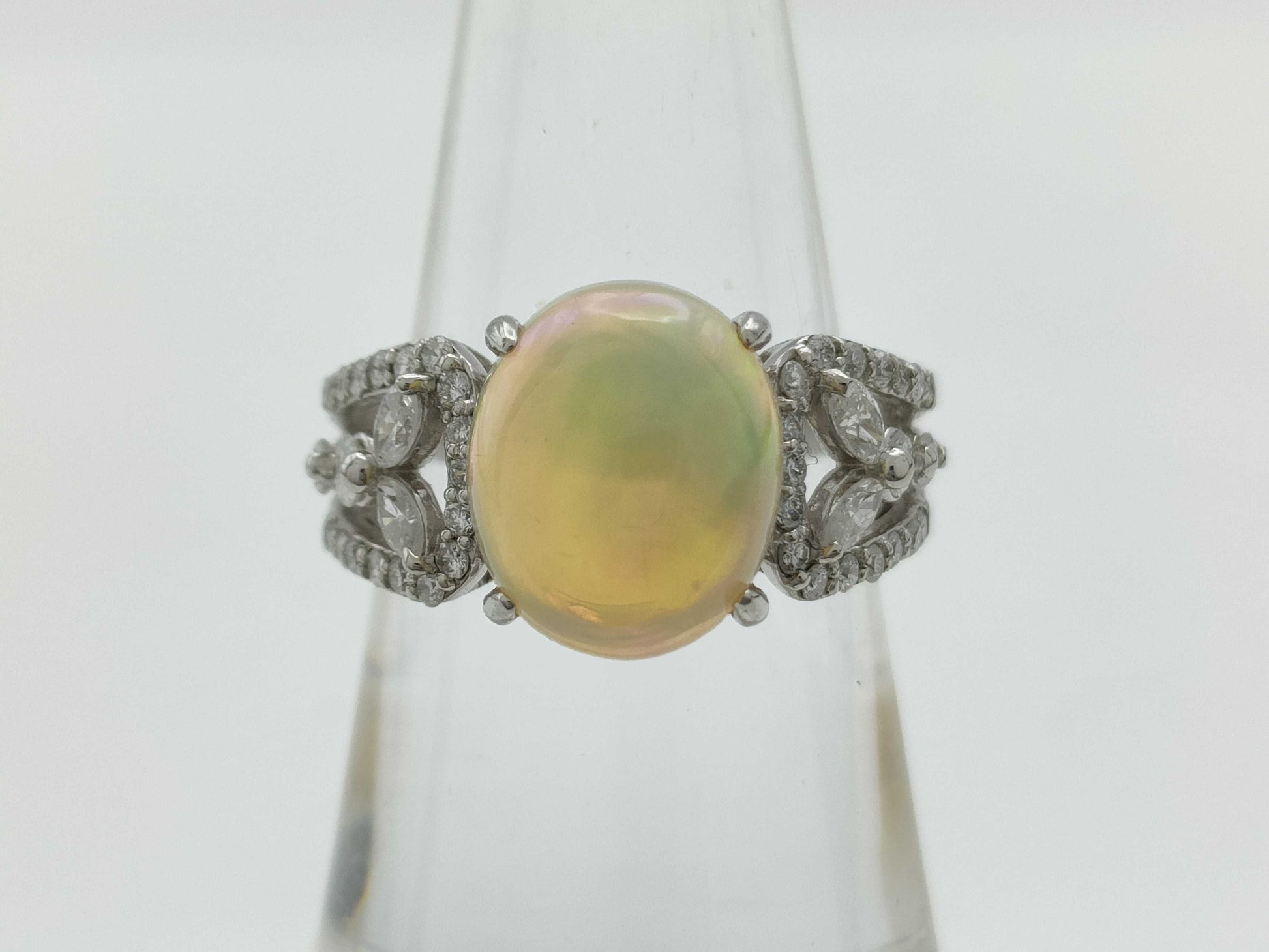 OP2.54ct D0.60ct PT900 7.8g Ring