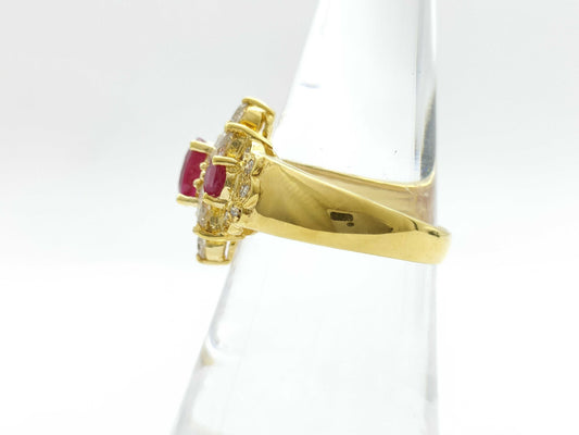 R0.92ct R0.30ct D1.00ct K18 7.0g Ring