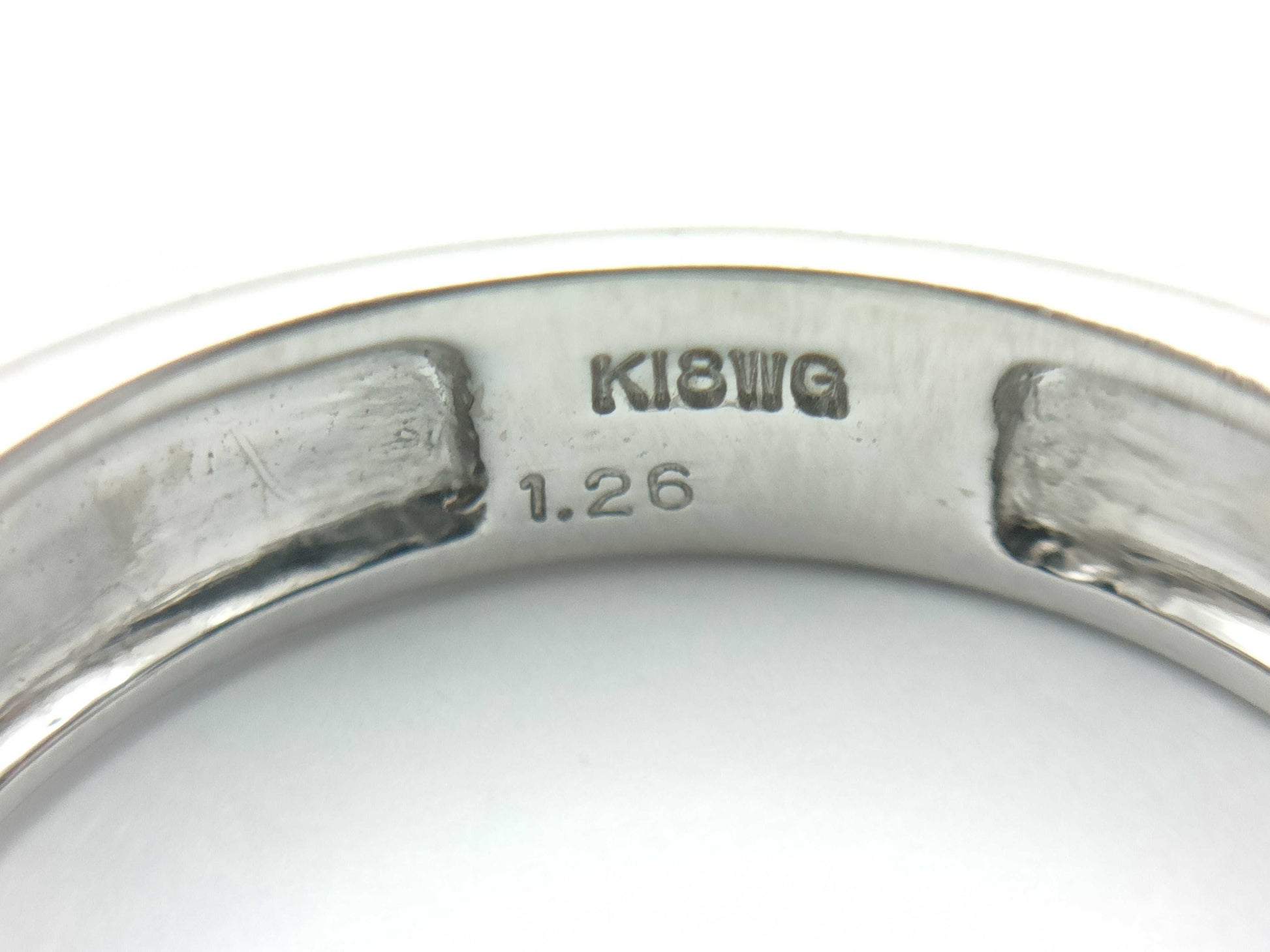 D1.26ct K18WG 6.0g Ring