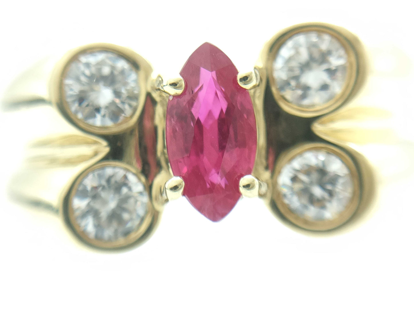 R0.53ct D0.40ct K18 9.7g Ring