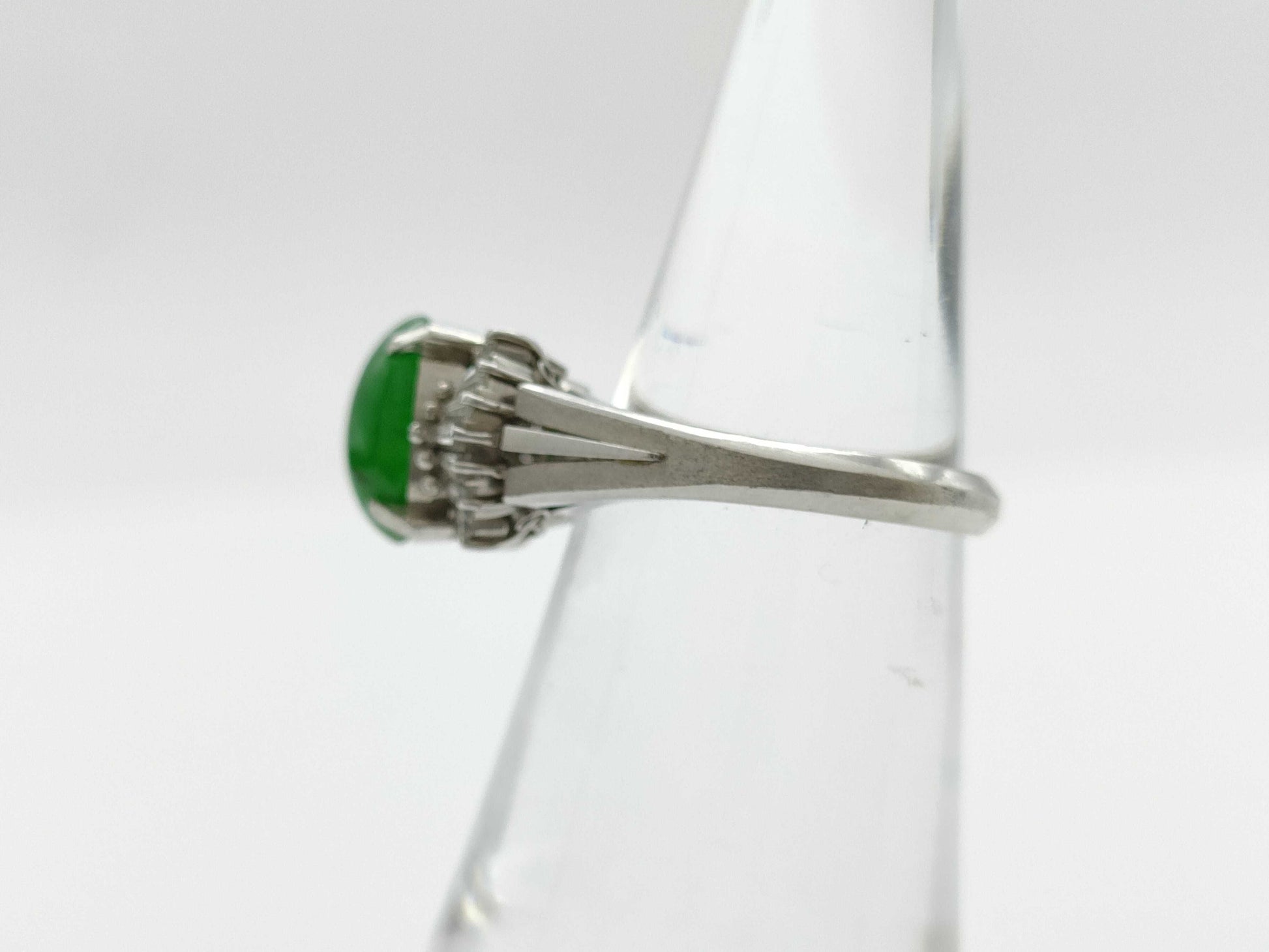Jade D0.37ct PT900 6.5g Ring