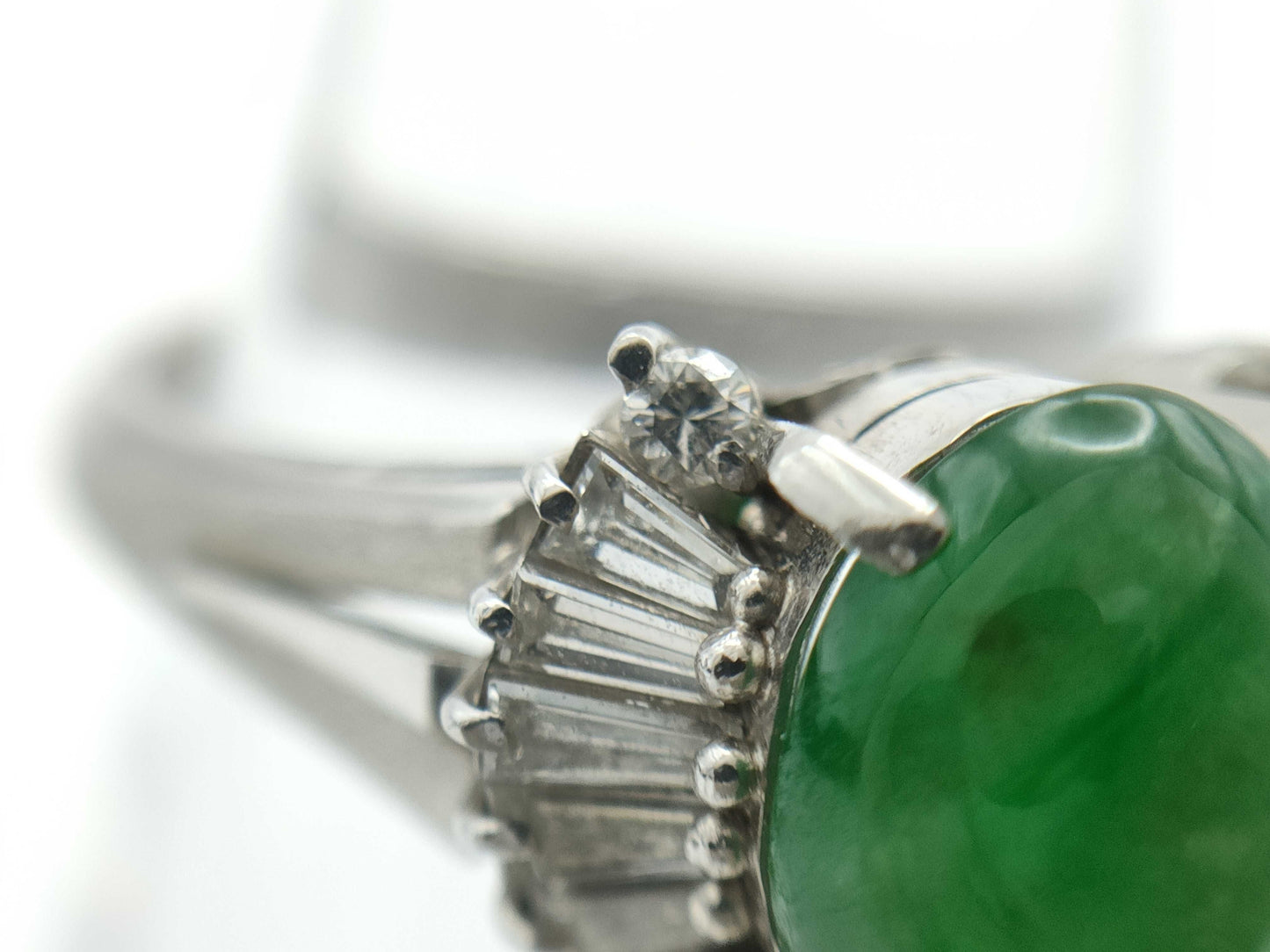 Jade D0.37ct PT900 6.5g Ring