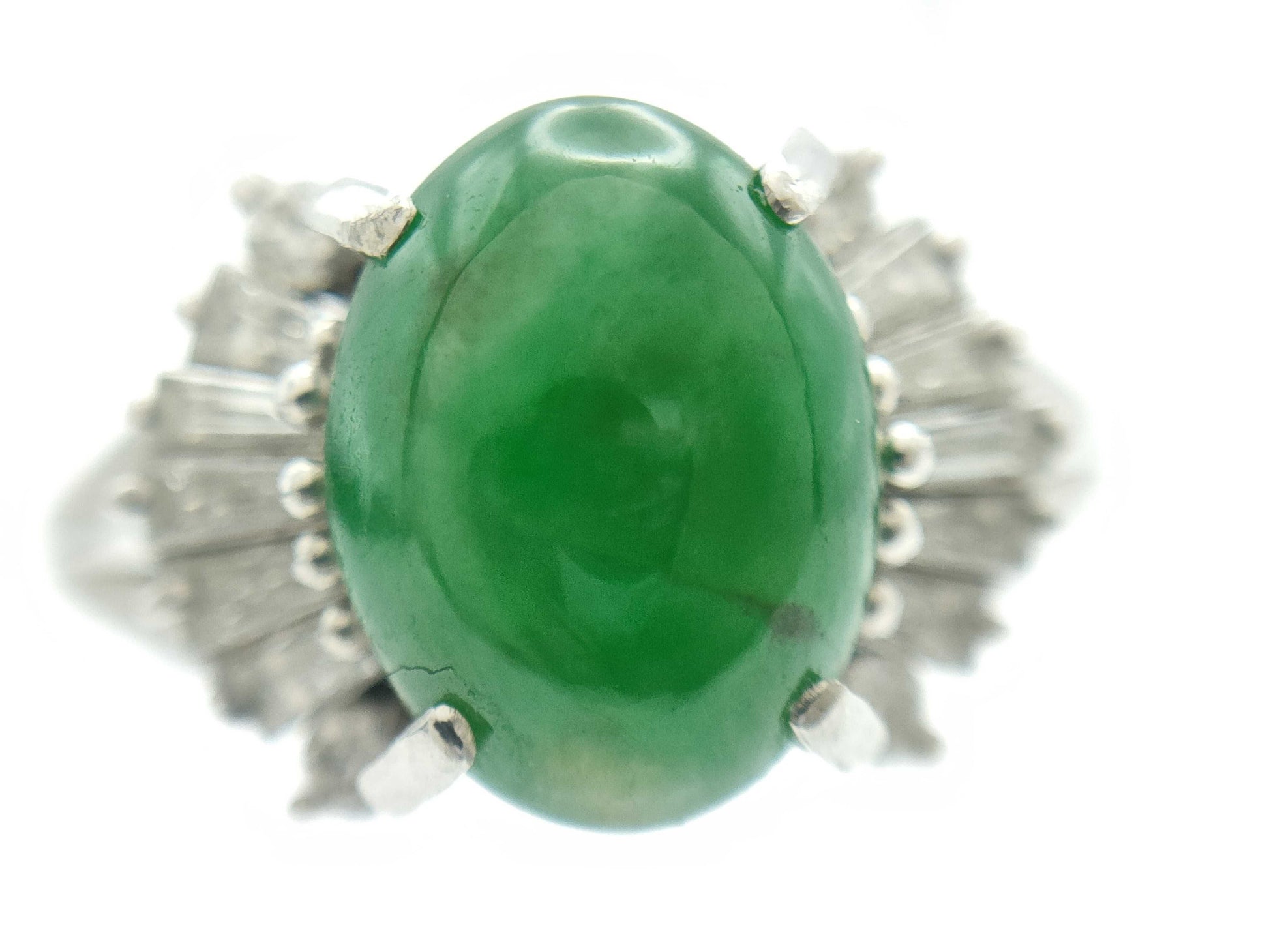 Jade D0.37ct PT900 6.5g Ring