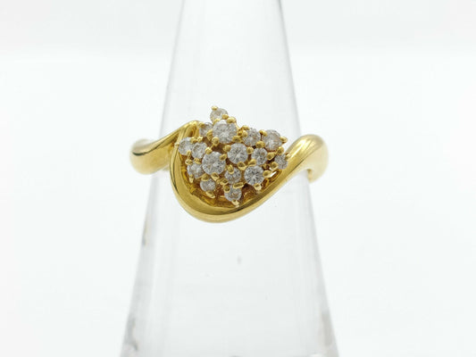 Star Sand D0.37ct K18 7.5g Ring