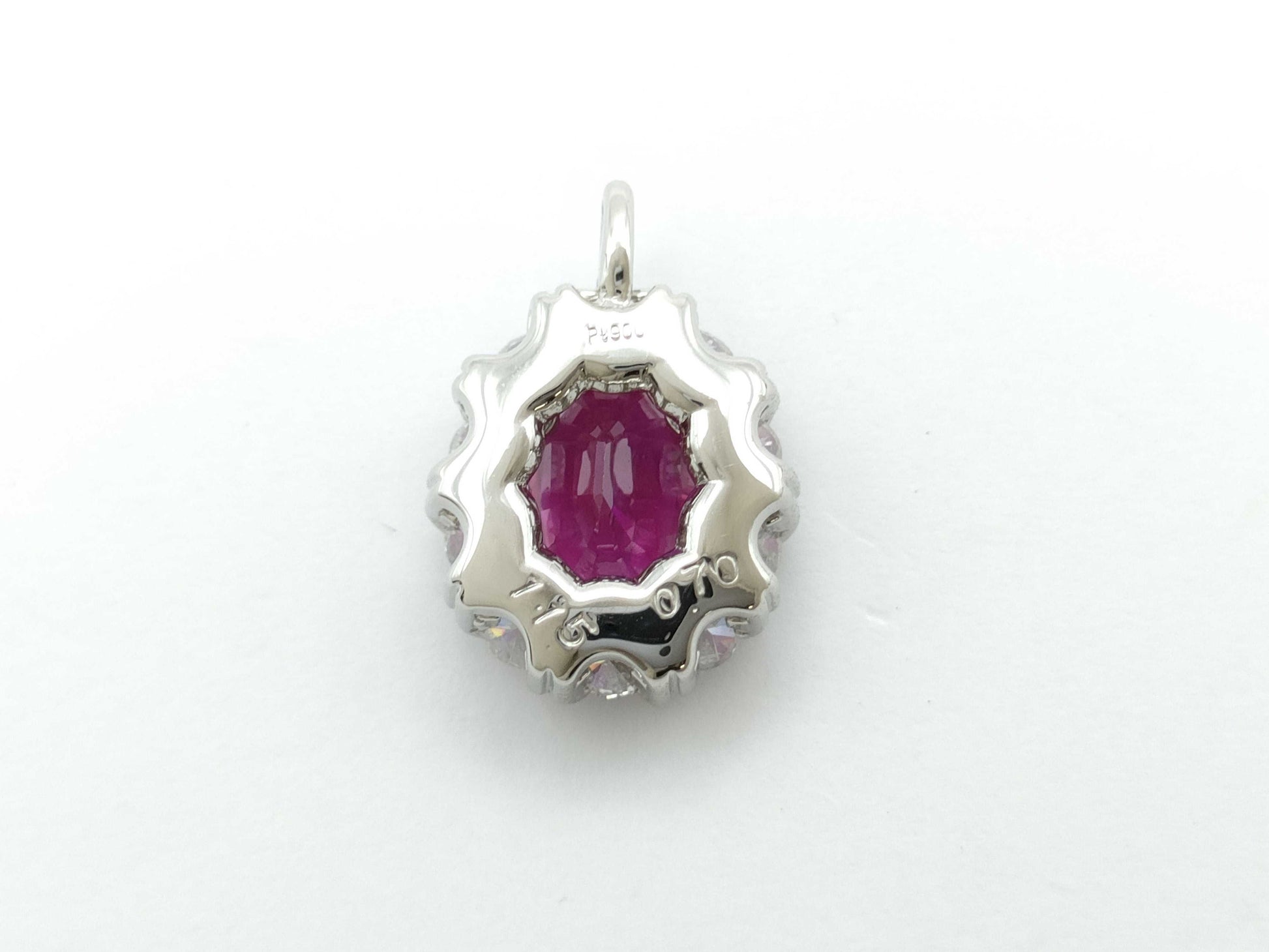 R1.15ct D0.70ct PT900 3.3g Pendant Top
