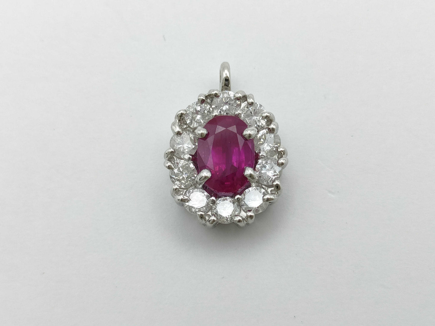 R1.15ct D0.70ct PT900 3.3g Pendant Top