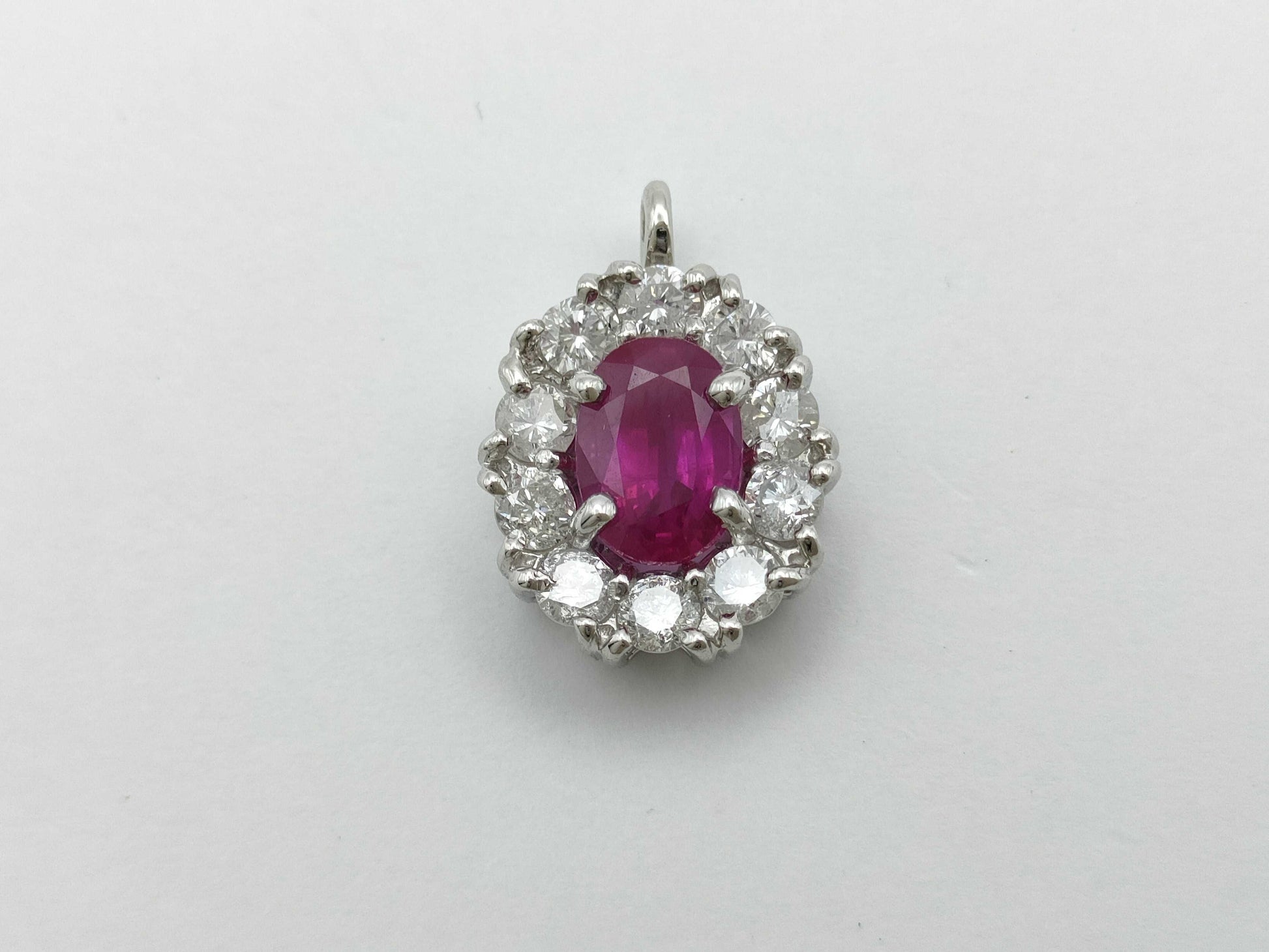 R1.15ct D0.70ct PT900 3.3g Pendant Top