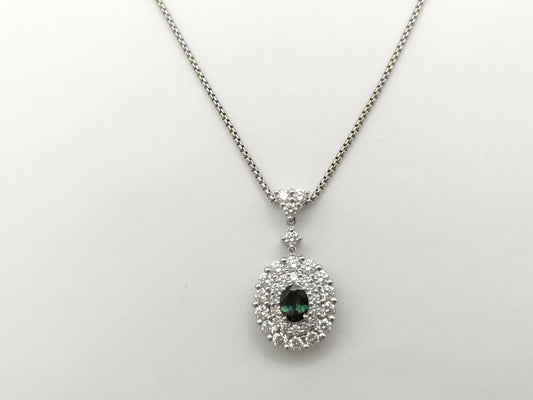 TASAKI AX0.33ct D0.75ct PT900/850 7.4g Necklace