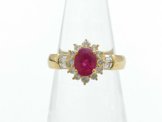 R0.79ct D0.41ct K18 3.7g Ring
