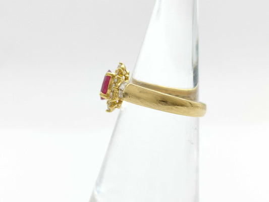 R0.79ct D0.41ct K18 3.7g Ring