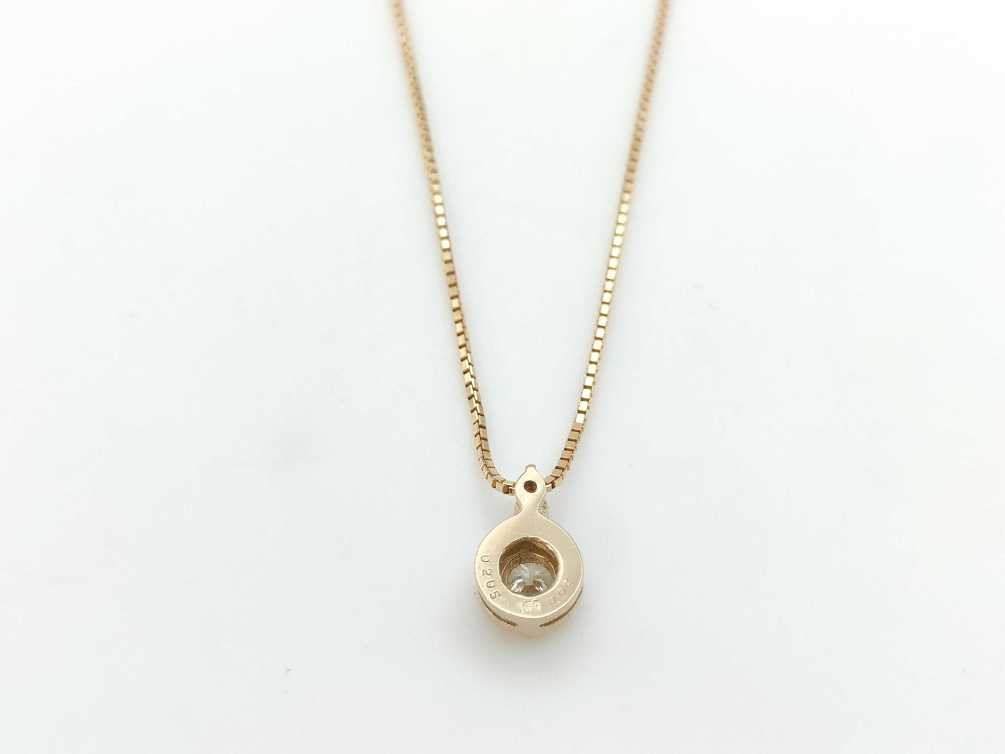 D0.205ct D0.02ct K18PG 2.5g Necklace