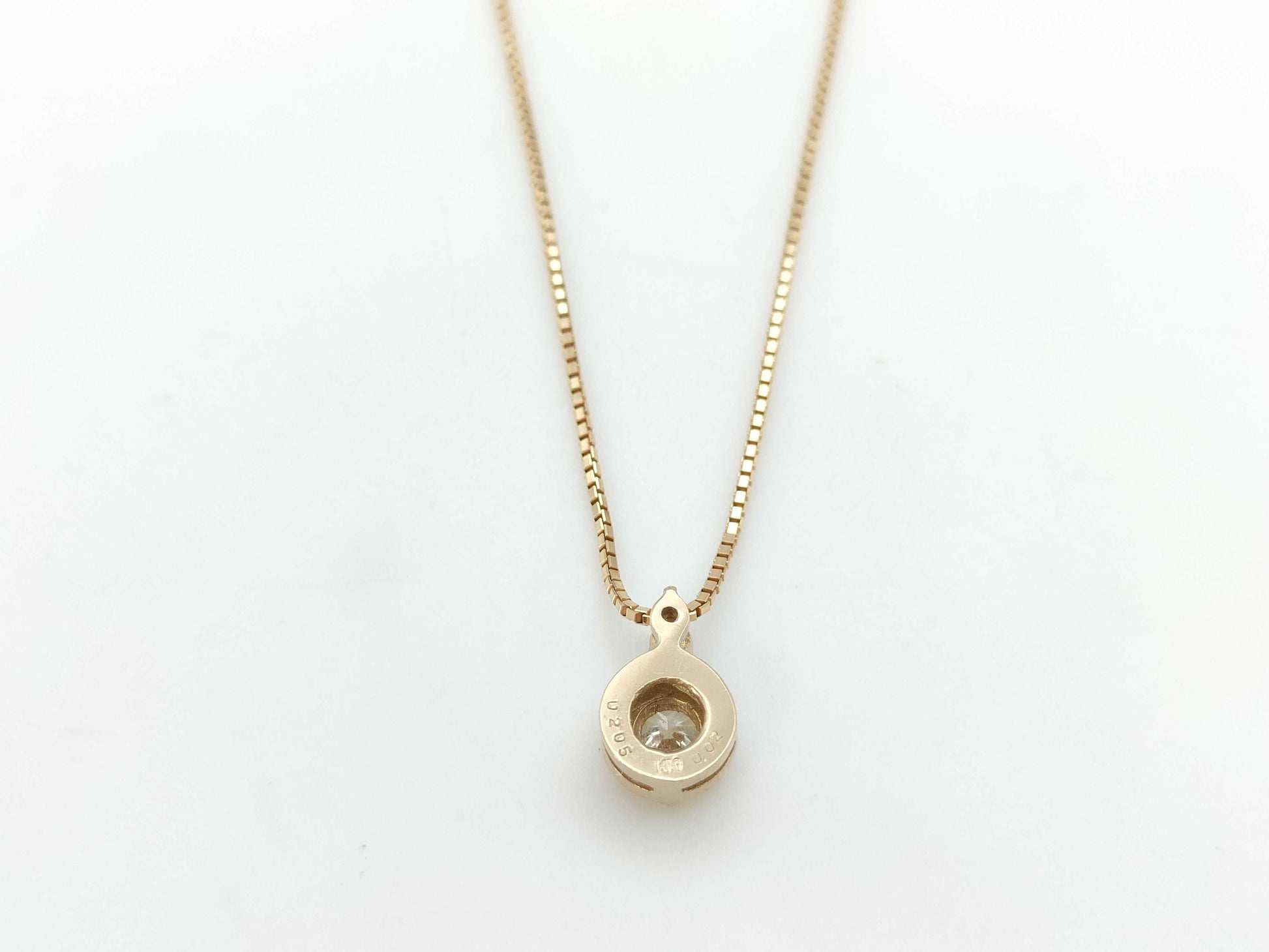 D0.205ct D0.02ct K18PG 2.5g Necklace