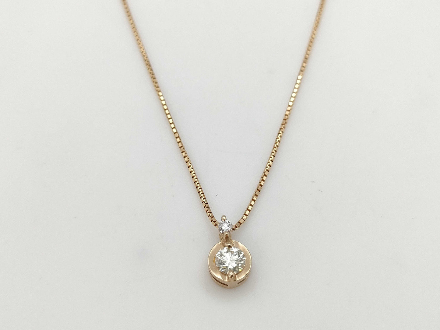 D0.205ct D0.02ct K18PG 2.5g Necklace