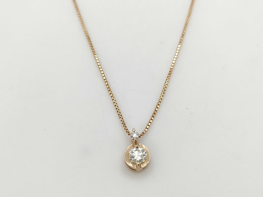 D0.205ct D0.02ct K18PG 2.5g Necklace