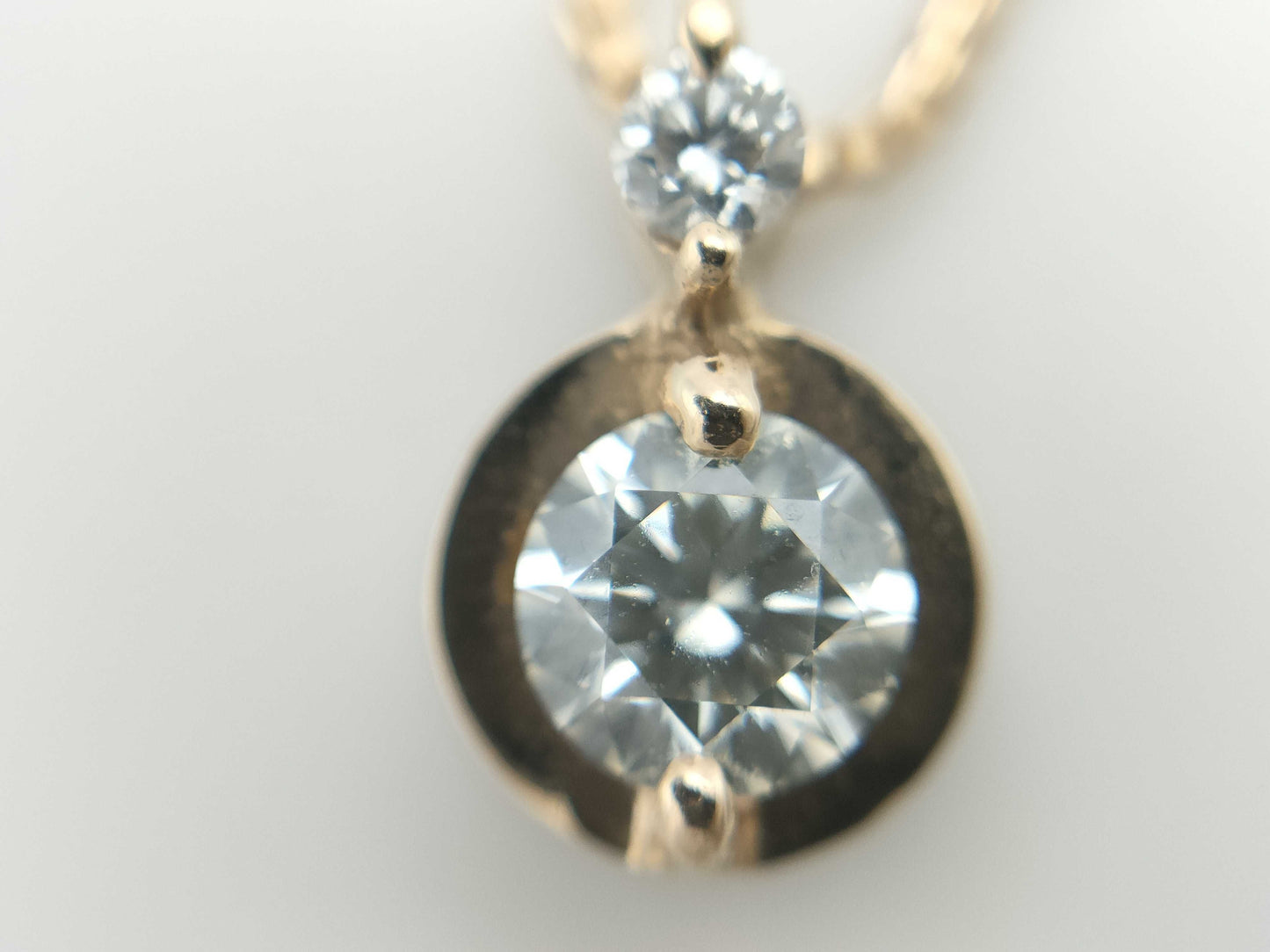 D0.205ct D0.02ct K18PG 2.5g Necklace