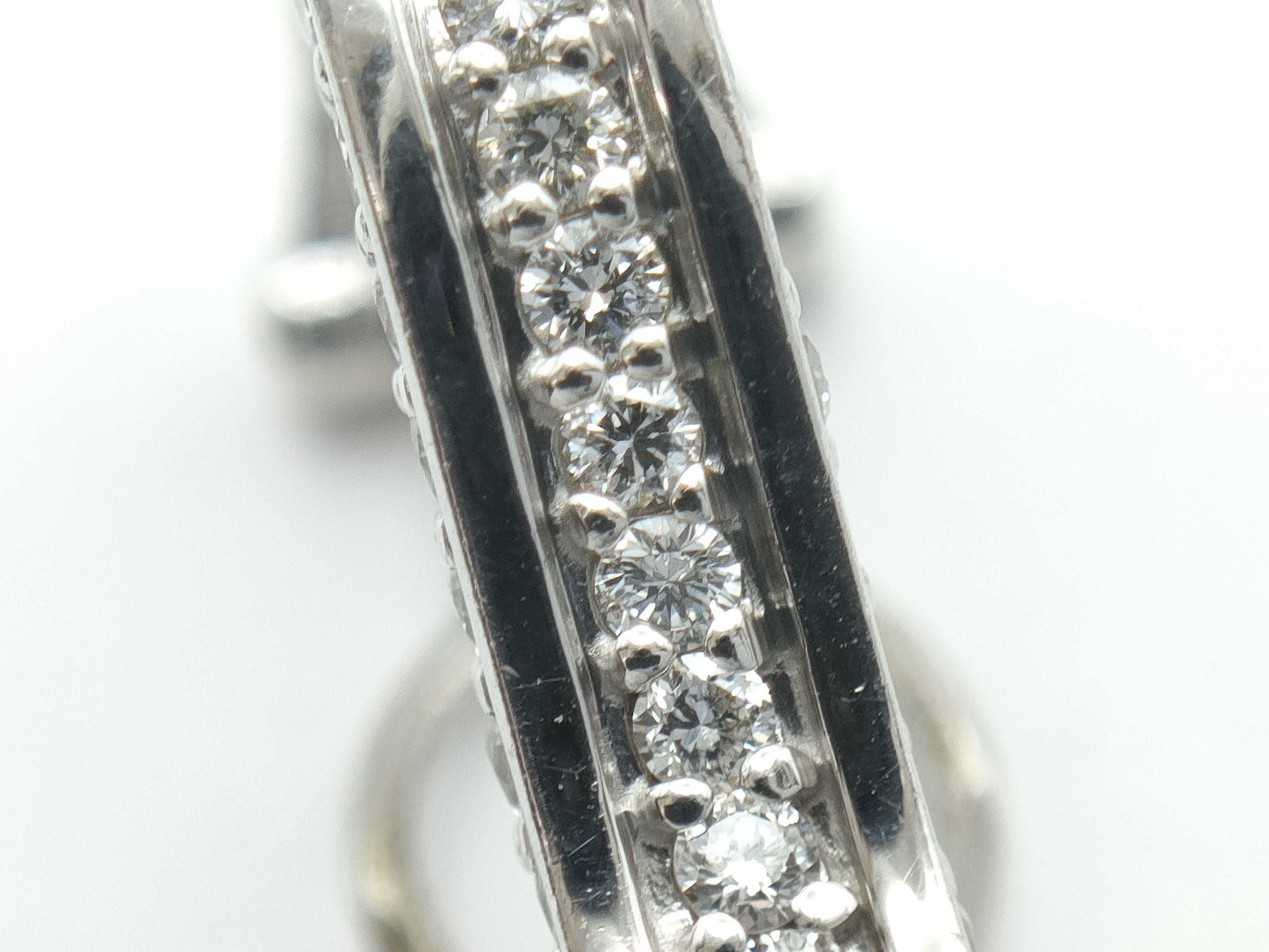 D1.01ct K18WG 7.2g Earrings