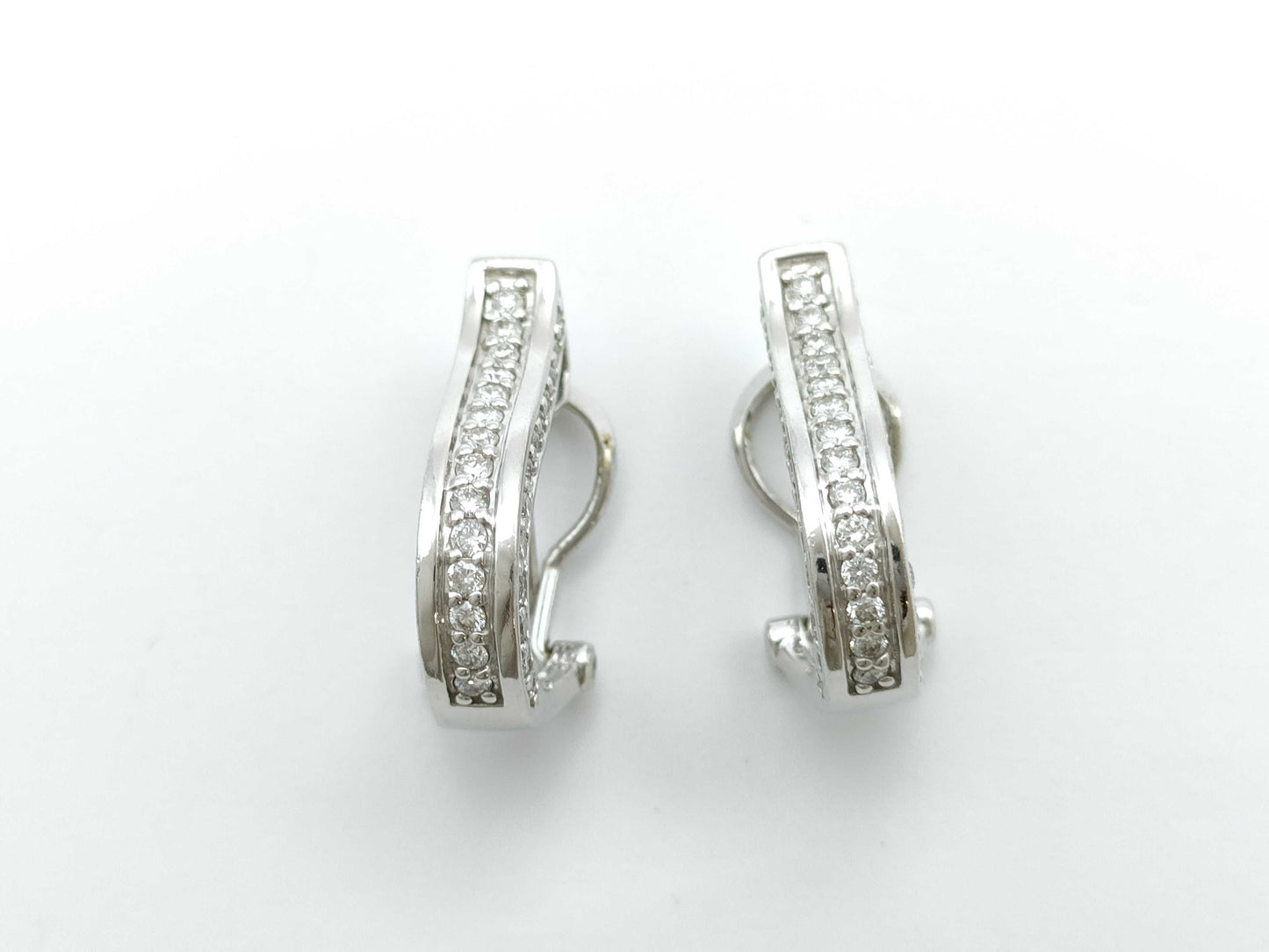 D1.01ct K18WG 7.2g Earrings