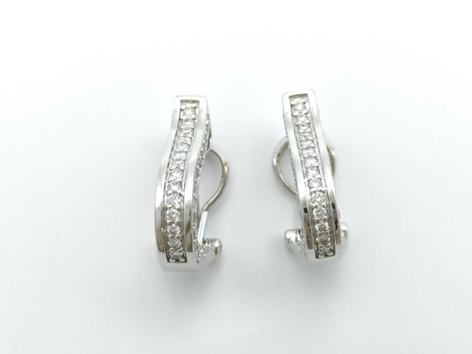 D1.01ct K18WG 7.2g Earrings