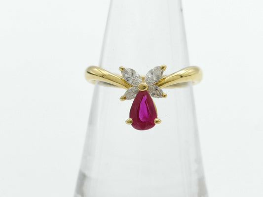 R0.48ct D0.21ct K18 3.3g Ring