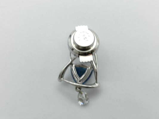 AQ1.04ct D0.25ct D0.03ct K18WG 2.6g Tie Pin Cuffs