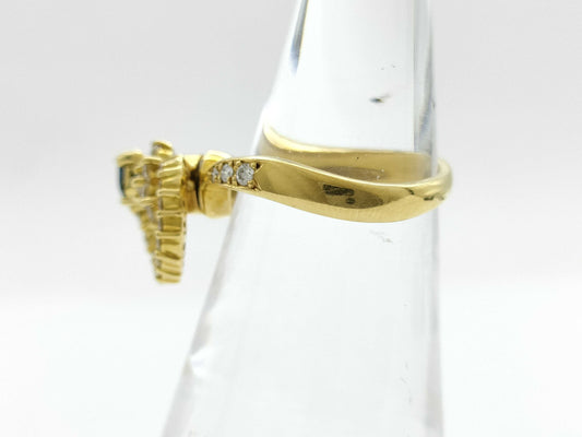 WALTHAM Swing Sapphire Diamond 750 6.0g Ring