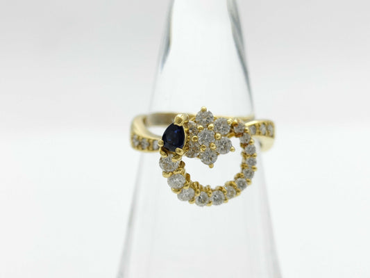 WALTHAM Swing Sapphire Diamond 750 6.0g Ring