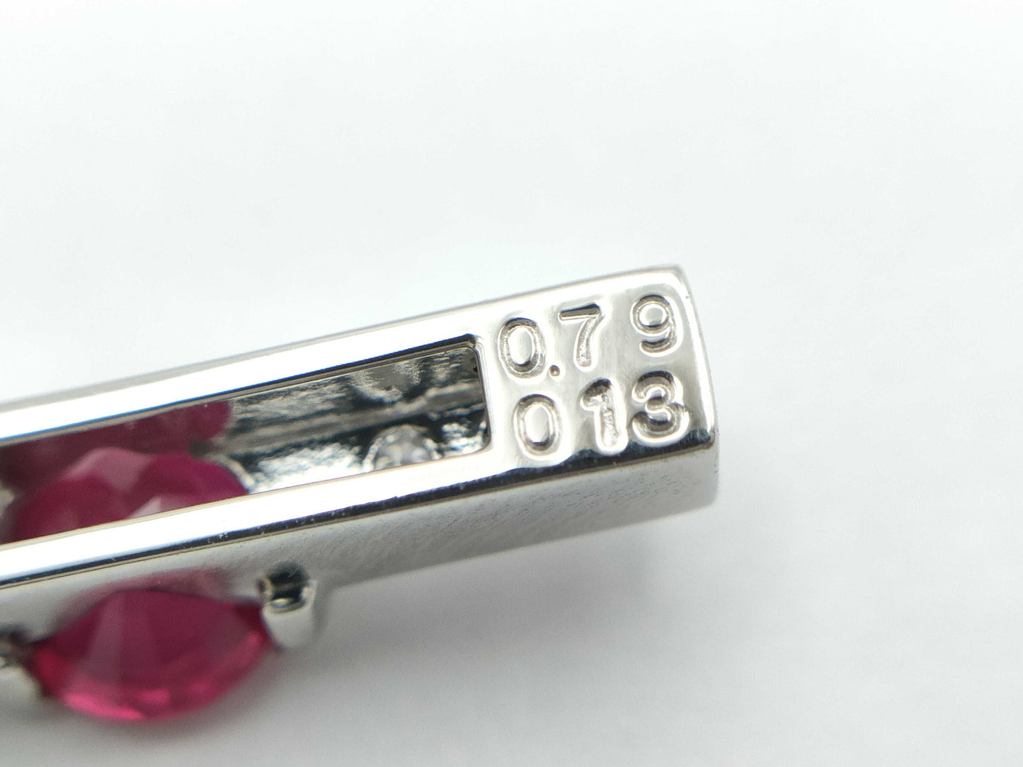 TASAKI R0.79ct D0.13ct PT900 3.4g Pendant Top