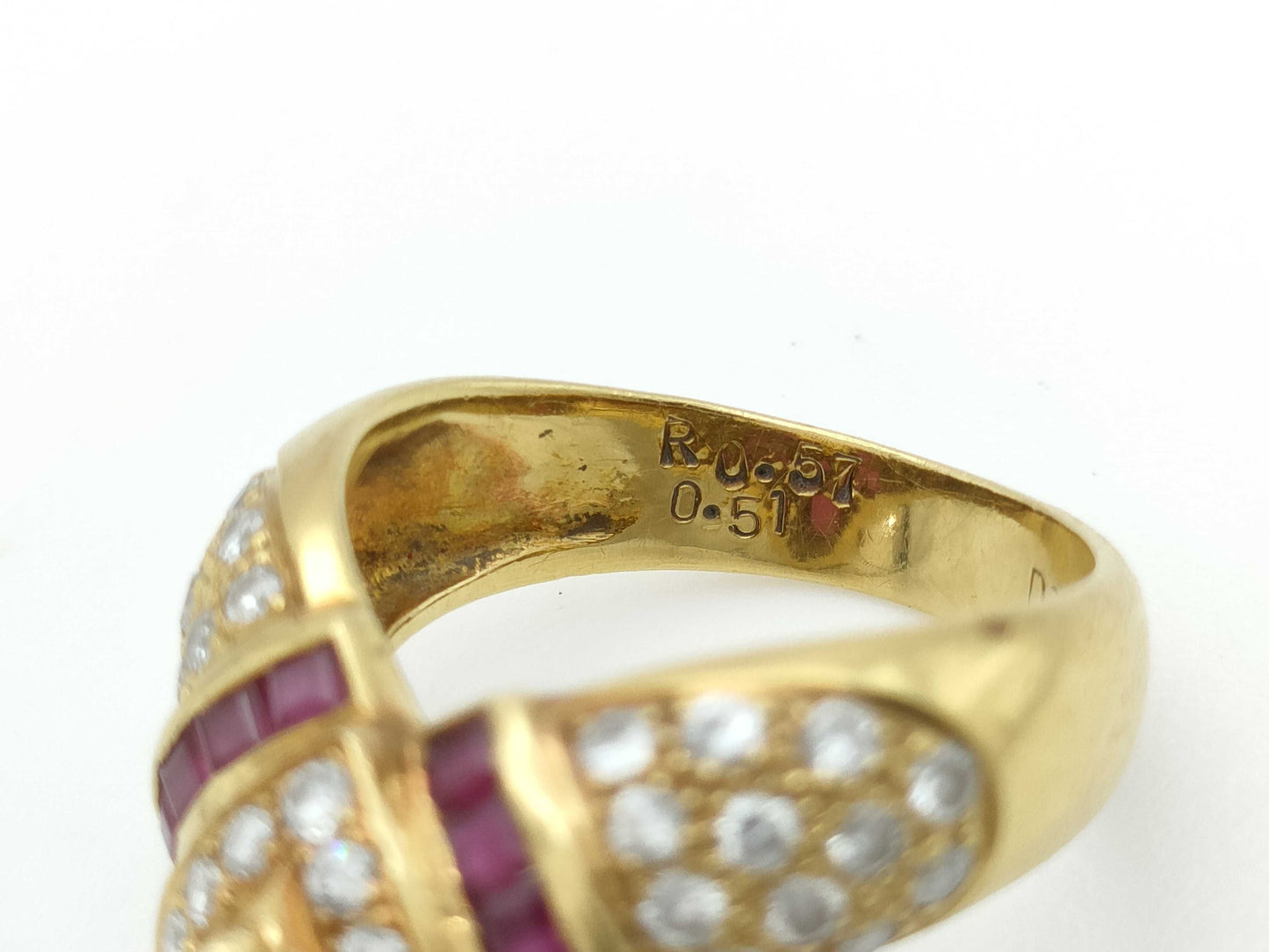 R0.51ct R0.57ct D0.79ct K18 9.4g Ring