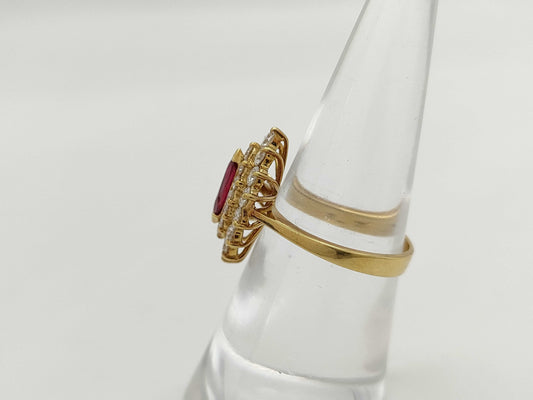 R0.53ct D1.11ct K18 4.2g Ring