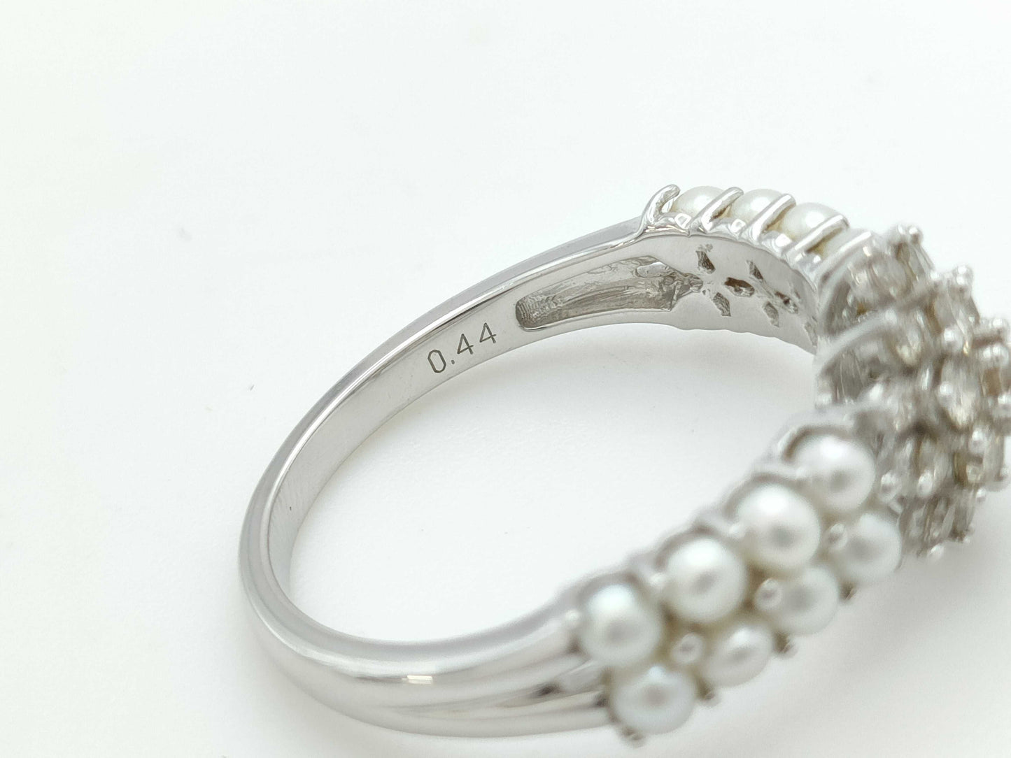 D0.44ct Akoya Baby Pearl K18WG 3.7g Ring