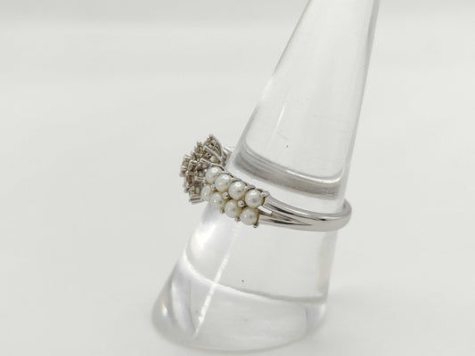 D0.44ct Akoya Baby Pearl K18WG 3.7g Ring