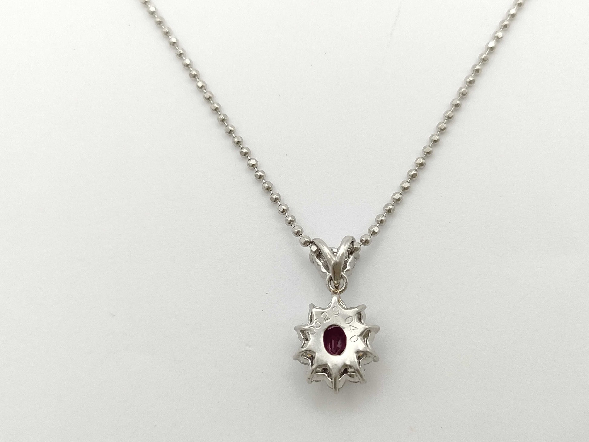 R0.520ct D0.40ct PT850 5.0g Necklace